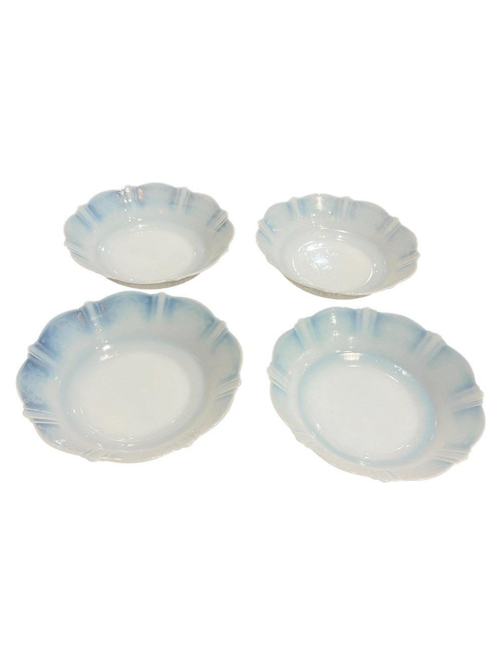 1930s Macbeth-Evans White American Sweetheart Fruit Bowls 4 Depression Glass